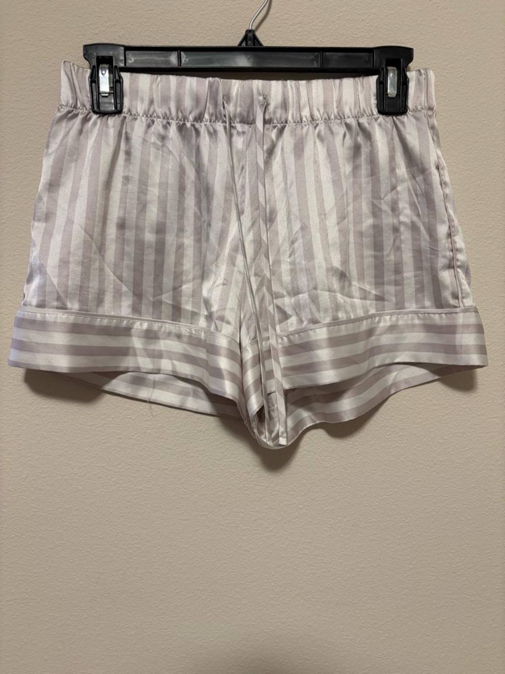 Victoria's Secret Pink Striped Satin Sleep Shorts